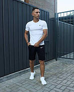Футболка і шорти чоловічі чорно-білі, легкий літній костюм, фото 5