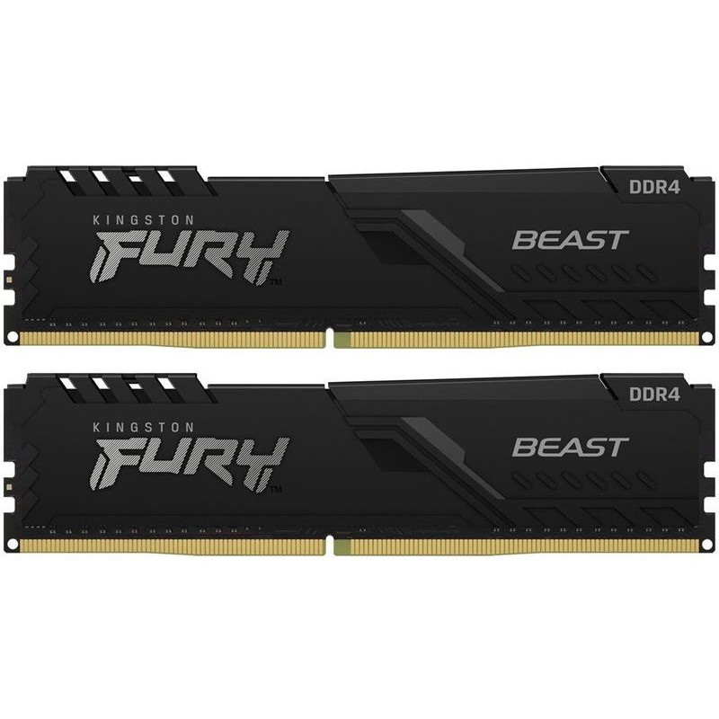 Модуль пам`ятi DDR4 2x8GB/3200 Kingston Fury Beast Black (KF432C16BBK2/16), фото 1