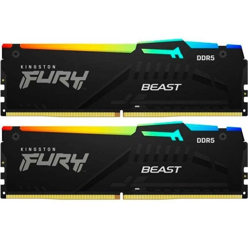 Модуль пам`яті DDR5 2x8GB/5200 Kingston Fury Beast RGB Black (KF552C36BBEAK2-16), фото 1