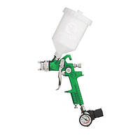 Фарбопульт пневматичний HVLP, форсунка 1.3 мм, бачок 600 мл+ редуктор INTERTOOL PT-0102
