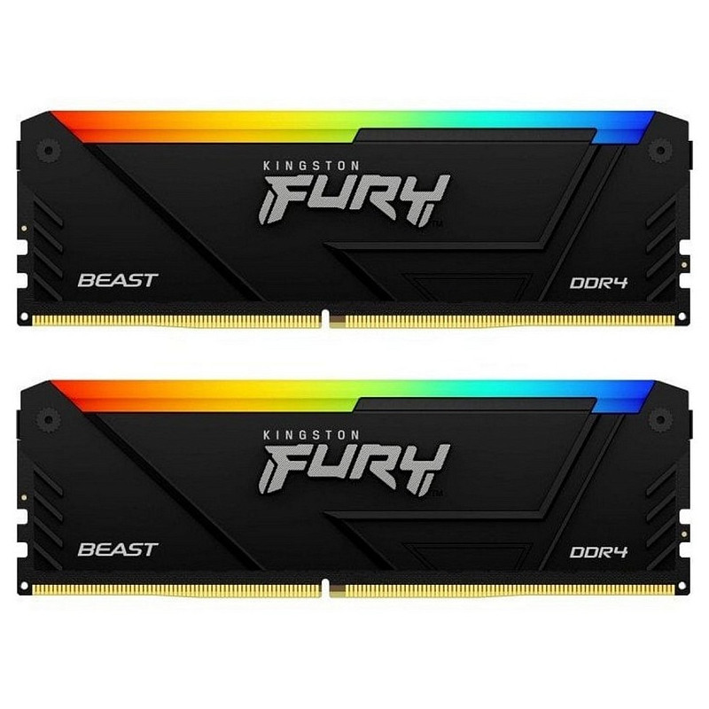 Модуль пам`яті DDR4 2x16GB/3600 Kingston Fury Beast RGB (KF436C18BB2AK2/32), фото 1