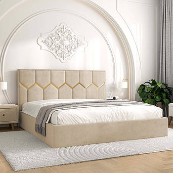 Двоспальне ліжко Mirali, ліжко з підйомним механізмом та ящиком для білизни