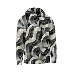 Худі чоловіче з принтом «Абстрактна спіраль. Abstract spiral»