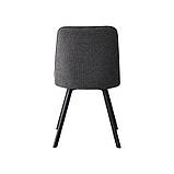 Стілець обідній кухонний Justin dark grey тканина темно сіра, фото 4