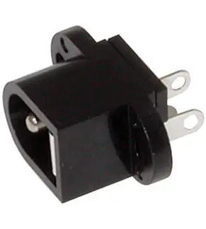 Гніздо живлення 5.5x2.1 мм монтаж на корпус із вухами