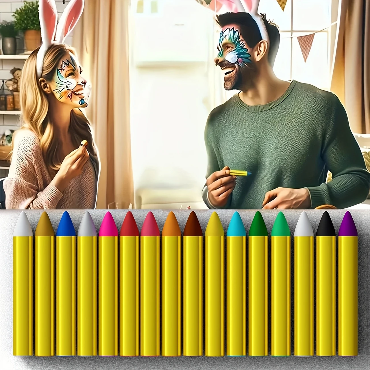 Аквагрим карандаши для лица и тела 16 цветов, фото 1