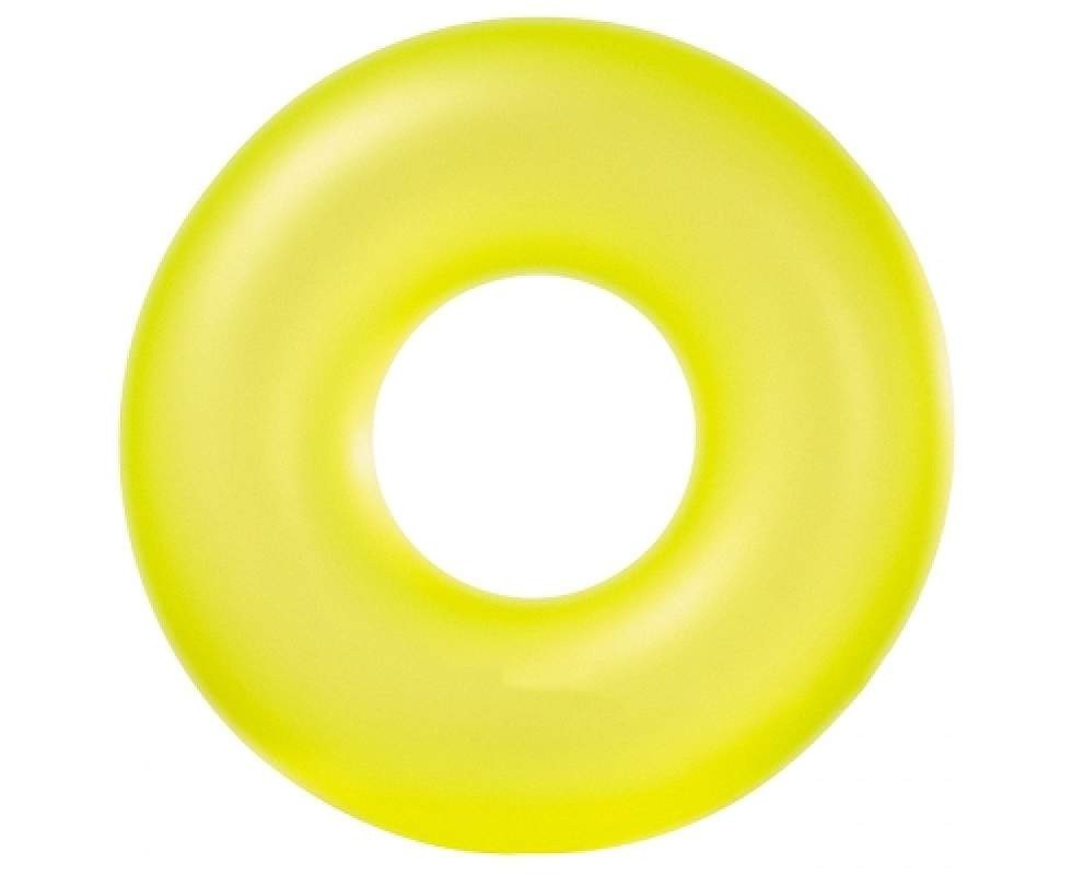 Надувне коло неонове Жовтий Intex 59262-yellow (Діаметр 91см)