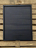 Перфораційний металевий лист (панель) у профілі до стіни чорного кольору, фото 2
