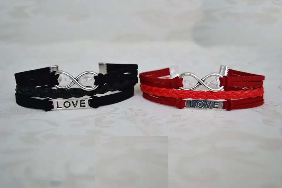 Браслет для закоханих нескінченність I love you парні браслети любов, фото 1