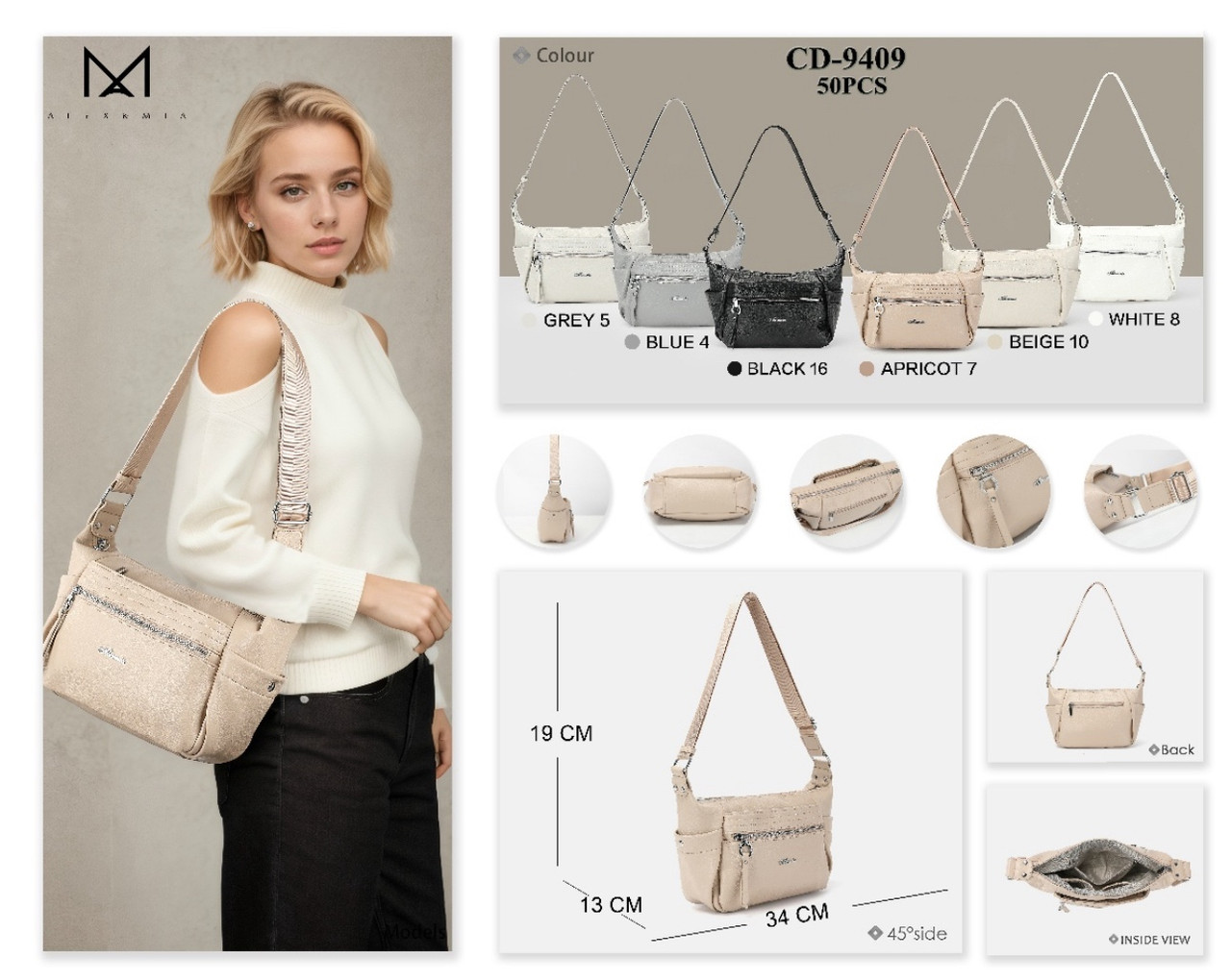 Жіноча сумка на плече Alex&Mia 9409 Купити Жіночі клатчі в Одесі Модні жіночі сумочки та клатчі