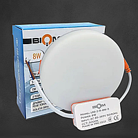 Світильник світлодіодний Biom UNI-2-R8W-5 8Вт круглий 5000К (РУХЛИВІ КЛІПСИ)
