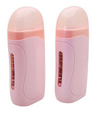 Воскоплав двокасетний Global Fashion Depilatory Heater 2в1 з підставкою для депіляції волосся Персиковий 40 Вт, фото 5