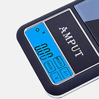 Кишенькові ювелірні ваги AMPUT із сенсорним дисплеєм 200 г / 0,01 г  Чорний