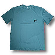 Футболка чоловіча стрейчева батал Nike, Туреччина, розміри 56-64, світла бірюза, 011893, фото 2