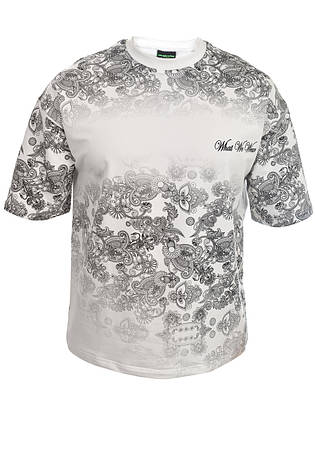 Костюм літній чоловічий оверсайз Maksim 25-10068 білий, фото 1