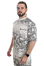 Костюм літній чоловічий оверсайз Maksim 25-10068 білий, фото 3