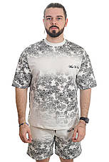 Костюм літній чоловічий оверсайз Maksim 25-10068 білий, фото 2