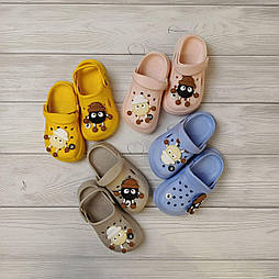 Модні крокси пінка для дівчинки хлопчика