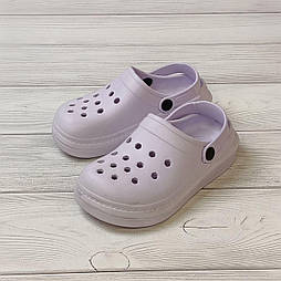 Крокси пінка для хлопчика дівчинки у фіолетовому та чорному кольорі