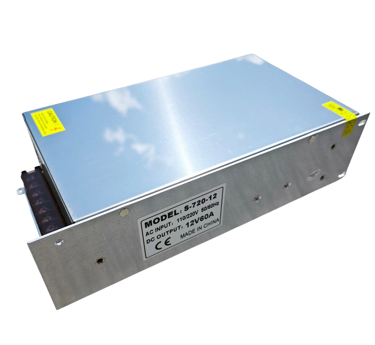 Блок живлення LEDTech 12v 60a 720w, 12в 60а 720вт у перфорованому корпусі. Стандарт. Гарантія 1 рік