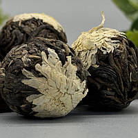 Пов'язаний Чай Шен Пуер Чайний бутон Перлина дракона з Хризантемою (1шт, 8гр)