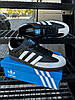 Чоловічі кросівки Adidas Samba Black чорні Адідас Самба, фото 2