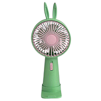 Мінівентилятор No933-156А Вушка Зайця (встр. акум./1р/підставка) 15,5*8 см в асорт., Вентилятор маленький