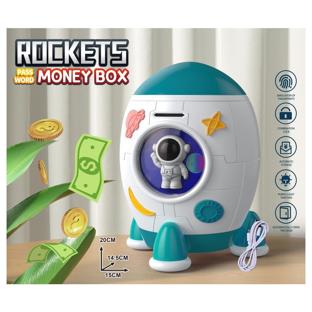 Дитяча електронна скарбничка сейф Rockets Money Box 1962