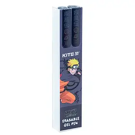 Ручка Kite гелева "пиши-стирай", 2 шт. у пеналі Naruto NR24-069, синя