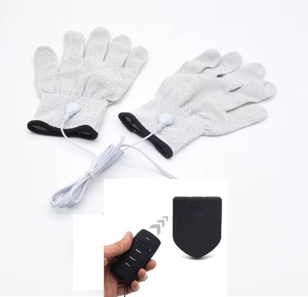 Електричний стимулятор з перчатками і дистанційним керуванням, фото 1