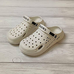 Дитячі крокси пінка для хлопчика-червоні в білому кольорі