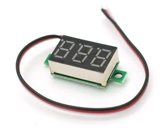 Вольтметр цифровий 4,5-30V з LED-індикатором 0.36 дюйма червоний, корпус чорний DSN-DVM-368K