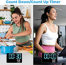 Amgico Digital Clock, Будильники для спальні, Будильник із великим дисплеєм 7,2 дюйма, фото 6
