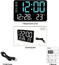 Amgico Digital Clock, Будильники для спальні, Будильник із великим дисплеєм 7,2 дюйма, фото 3