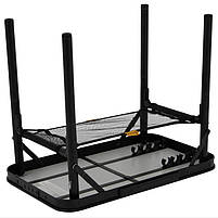 Туристичний Стіл Розкладний Bo-Camp Woodbine 56x34 cm Black/Wood look (1404191) Кемпінговий Складаний Столик для риболовлі, фото 4