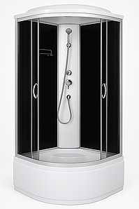 Душовий бокс KO&PO 470 G 90x90х215 см з глибоким піддоном закритий тоноване скло розсувні двері