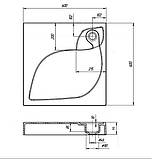 Акриловий умивальник на пральну машину Redokss San TRITON 60x60см, фото 7