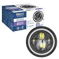 Фара світлодіодна Brevia 60W (4x5W ETI+DRL), 4800Lm / 2160Lm, 6000K, 177x70mm