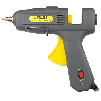 Пістолет термоклейовий d11,2мм 100W з вимикачем SIGMA