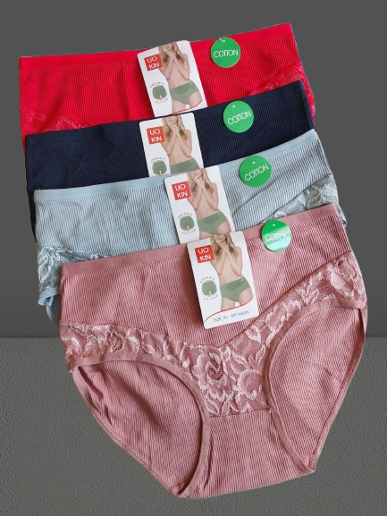 Труси плавки жіночі бавовна рубчик №9209 р.50 52 54 .Від 6шт по 48грн., фото 1