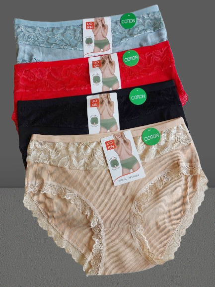 Труси плавки жіночі бавовна рубчик №9204 р.50 52 54 .Від 6шт по 48грн., фото 1