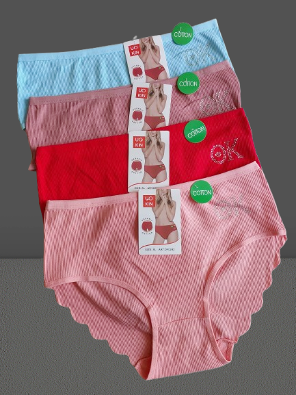 Труси плавки жіночі бавовна рубчик №0242 р.50 52 54 .Від 6шт по 48грн., фото 1