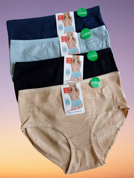 Труси плавки жіночі бавовна рубчик №0147 р.50 52 .Від 6шт по 48грн., фото 1