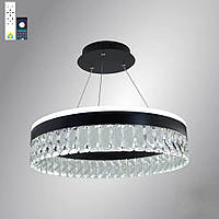 Керована світлодіодна люстра Esllse CARINA 90W R-APP-500x1200-BLACK/CLEAR-220-IP20