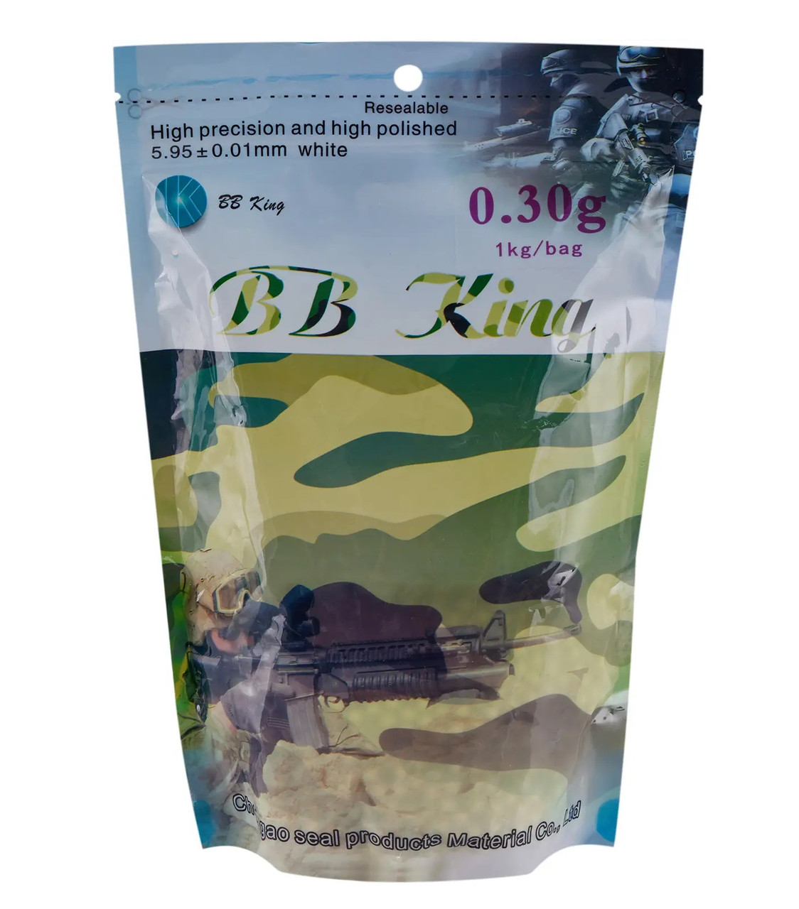 Страйкбольні кульки BB King Normal 6 мм 0.30 г, 1kg White