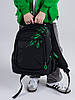Рюкзак шкільний ортопедичний для хлопчика підлітковий 5-11 клас три змійки чорний з зеленим SkyName 90-148-11, фото 8