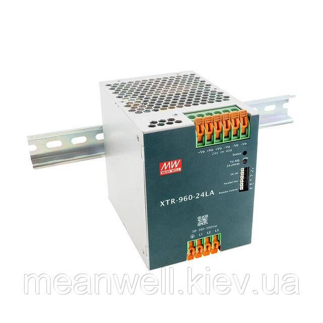 XTR-960-24 Блок живлення на Din-рейку Mean Well 960Вт, 24 в, 40А 3ф, фото 1
