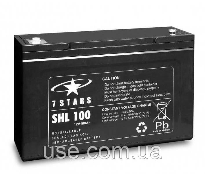 Акумуляторна батарея AGM, 12V, 100Ah, 100 Ампер*годин, А*год, Ah, 12 Вольт, В, стаціонарна, АКБ