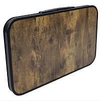 Туристичний Стіл Розкладний Bo-Camp Woodbine Compact 56x34 cm Black/Wood look (1404190) Кемпінговий Складаний Столик для риболовлі, фото 8