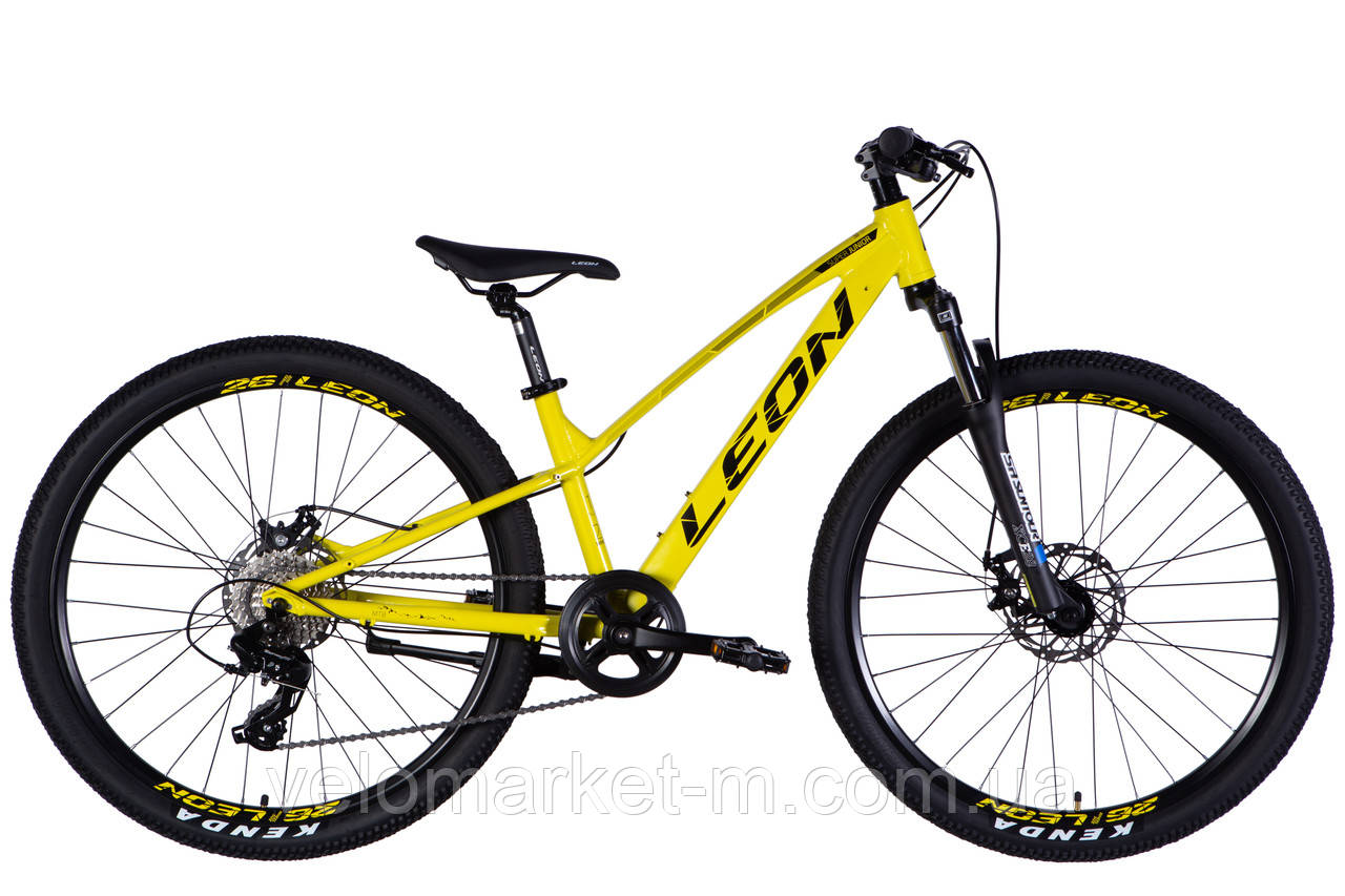 Велосипед AL 26" Leon SUPER JUNIOR DD CS рама-13" жовтий з чорним 2025, фото 1